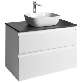 ALTAIR Vanity Unité avec planche 87,5 cm, ardoise weiß/anthracite