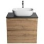 ALTAIR Vanity Unité avec planche de 68 cm, emporio chêne / ardoise