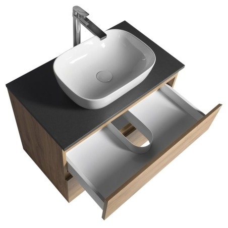 ALTAIR Vanity Unité avec planche 78,5 cm, ardoise en chêne