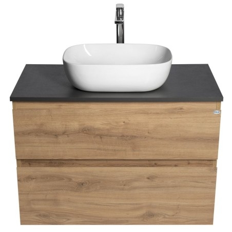 ALTAIR Vanity Unité avec planche 87,5 cm, ardoise en chêne