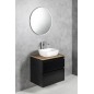 ALTAIR Vanity Unité avec planche 87,5 cm, noir mat/oak emporio