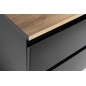 ALTAIR Vanity Unité avec planche 87,5 cm, noir mat/oak emporio