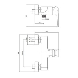 Cersanit City - Mitigeur de douche, chrome S951-352
