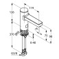 Kludi Zenta - Mitigeur de lavabo électronique, alimentation par pile, chrome 3810005