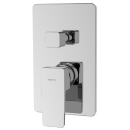 TURSI Robinet de douche en béton, 2 voies, interrupteur rotatif, chrome