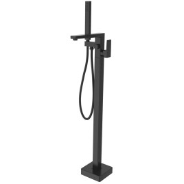 TURSI Freestanding Bath Mixer Tap (connexion de plancher), noir mat
