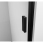 ZOOM BLACK Porte de douche Alcove 700 mm, verre clair, gauche