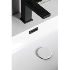 Revêtement de lavabo en métal, noir mat