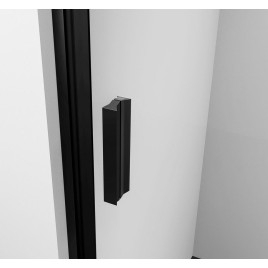 ZOOM BLACK Porte de douche Alcove 700 mm, verre clair, droite