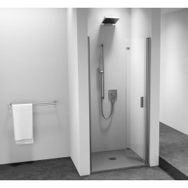 ZOOM Alcove Porte douche 900 mm, verre clair, droite