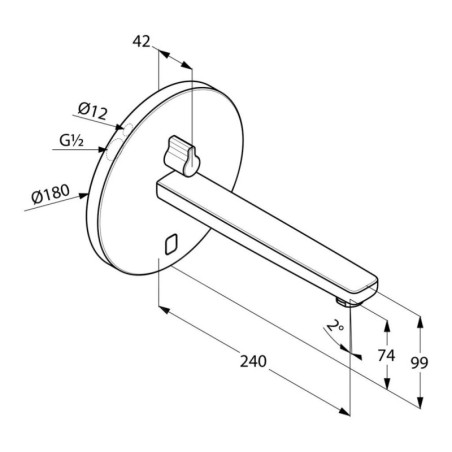 Kludi Zenta - Mitigeur de lavabo électronique encastré, chrome 3840105