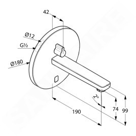 Kludi Zenta - Mitigeur de lavabo électronique encastré, chrome 3850105