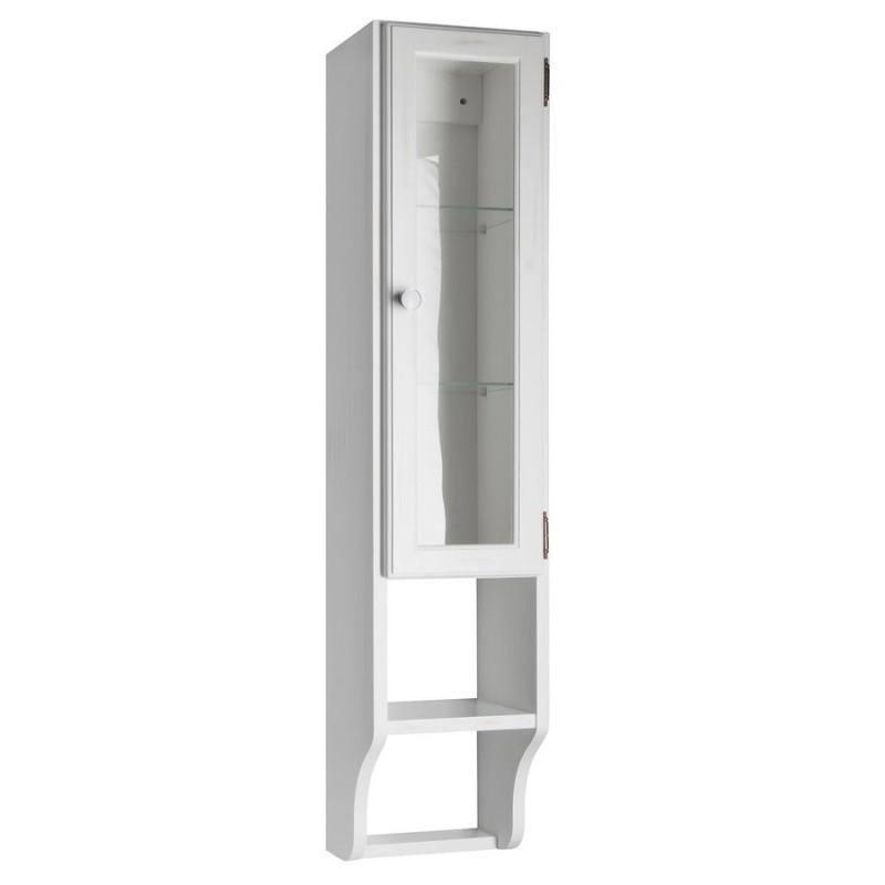 RETRO À côté de l'unité de stockage Miroir 25x115x20cm, vieux blanc