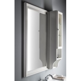 RETRO À côté de l'unité de stockage Miroir 25x115x20cm, vieux blanc