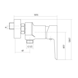 Cersanit Mille - Mitigeur de douche, chrome S951-031