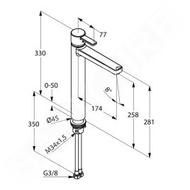 Kludi Zenta - Mitigeur pour vasque, chrome 382570575