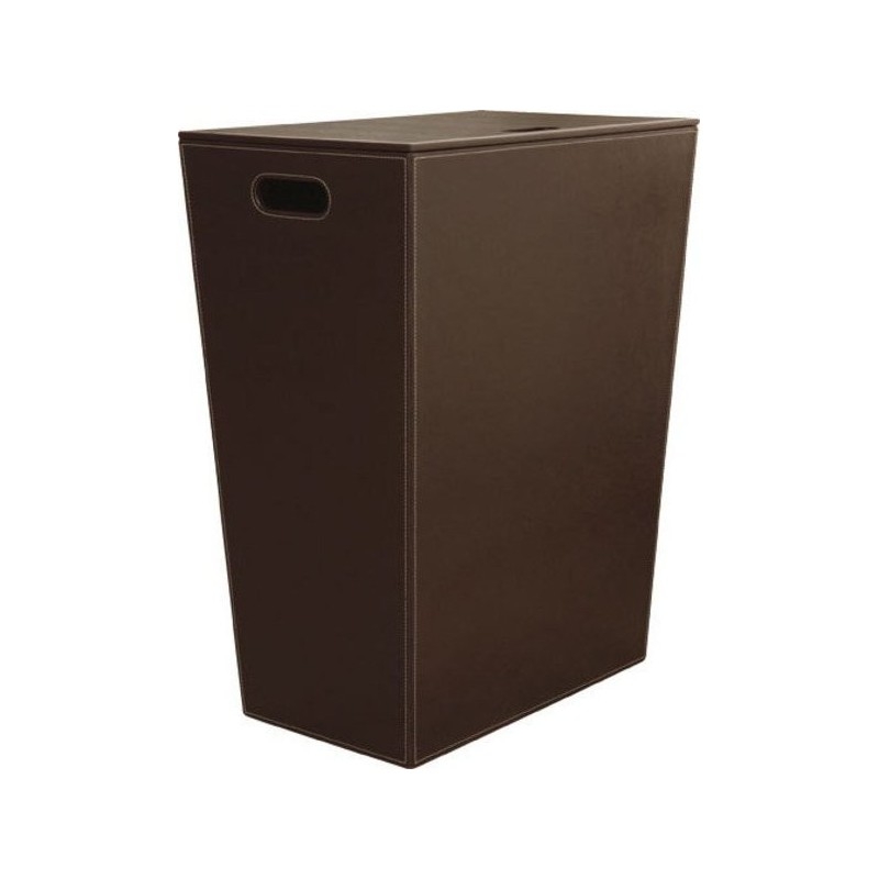 ECO PELLE Panier de blanchisserie 47x60x30cm, brun