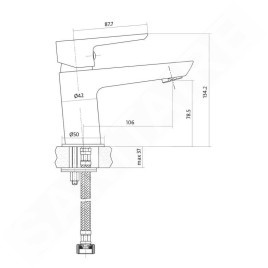 Cersanit Mille - Mitigeur de lavabo avec vidage, chrome S951-045