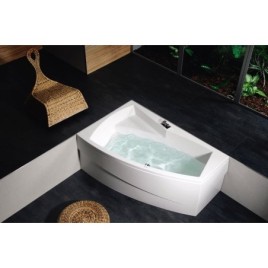 EVIA L Bain Asymétrique 170x100x47cm, Blanc