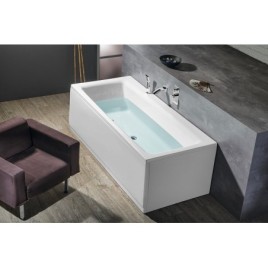 KVADRA Bain rectangulaire 180x80x47cm, Blanc