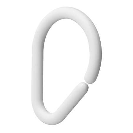 Rideaux de douche- 12 pcs, plastique blanc