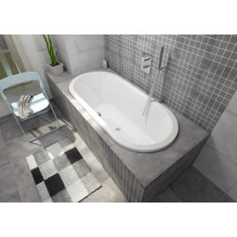 ASTRA O Bain ovale 165x75x48cm, Blanc