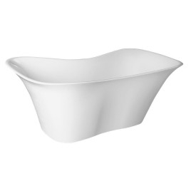 FLORA Cast Marble Freestanding Bath 180x80x67cm, Blanc