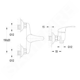 Aqualine 50 - Mitigeur de douche, chrome 52126