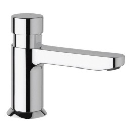 QUIK5 Robinet à bouton poussoir de lavabo, chrome