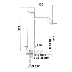 Sapho Reitano Rubinetteria Rhapsody - Mitigeur de lavabo, chrome 5522L/S