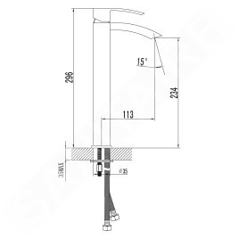 Sapho Ginko - Mitigeur de lavabo, chrome 1101-04