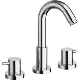 AIRTECH 3 Hole Washbasin Robinet de mélange sans pop up déchets, chrome