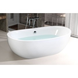 ZASU Fiberglass Freestanding Bath 180x81x58, White