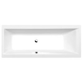 CLEO Bain rectangulaire avec support. Cadre 170x70x48cm, Blanc