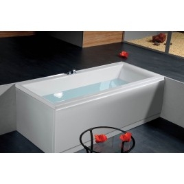 CLEO Bain rectangulaire avec support. Cadre 170x70x48cm, Blanc
