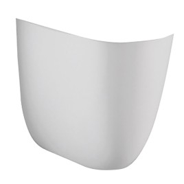 Couverture en siphon en céramique, semi-colonne, blanc