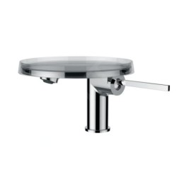 Laufen Kartell - Mitigeur de lavabo à levier Disc, avec bonde, chrome/clair H3113310041111