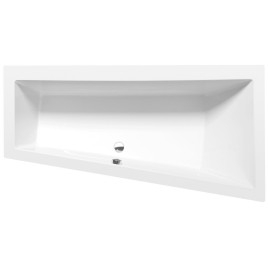 ANDRA R Bain asymétrique 170x90x45cm, Blanc