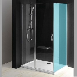 ONE Porte de douche avec pièce fixe 1100 mm, verre clair