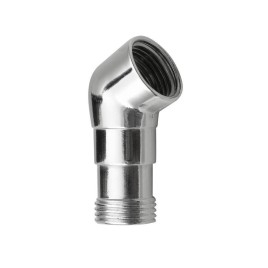 Coude douche entre la tête de douche et le tuyau 1/2", laiton/chrome