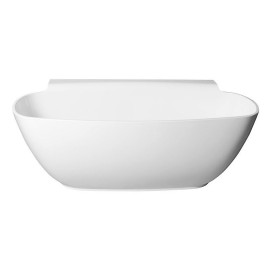 NIGRA Cast Marble Freestanding Bath 158x80x45cm, Blanc