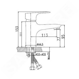 Novaservis Titania Nice - Mitigeur de lavabo avec vidage, chrome 97001,0