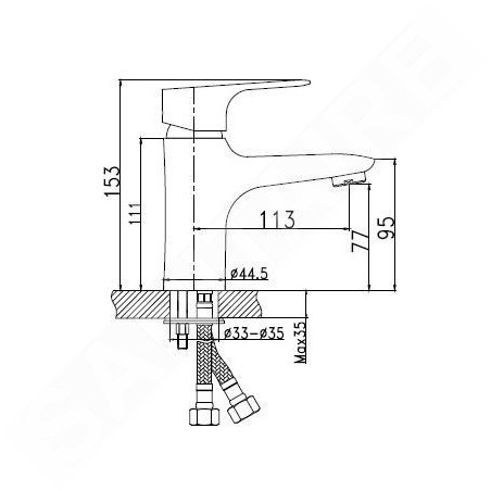 Novaservis Titania Nice - Mitigeur de lavabo avec vidage, chrome 97001,0