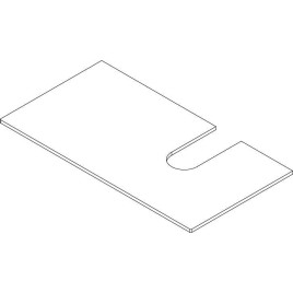 WAVE Rockstone Countertop 90x48cm pour PURITY 50cm Washbasin, droite