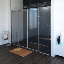 DRAGON Porte de douche 1700mm, verre clair