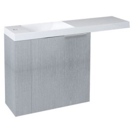 LATUS VI Vanity Unité 50x50x22cm, chêne gauche/argent