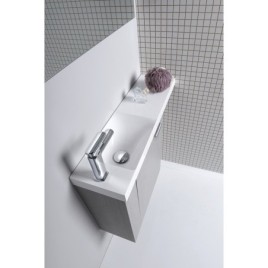 LATUS VI Vanity Unité 50x50x22cm, chêne gauche/argent