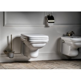 WALDORF Soft Close Toilet Seat, blanc/bronze