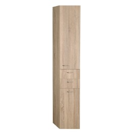 ZOJA/KERAMIA FRESH Unité de rangement avec Panier de blanchisserie 35x184x29cm, encadré gauche/oak
