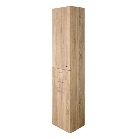 ZOJA/KERAMIA FRESH Unité de rangement avec Panier de blanchisserie 35x184x29cm, encadré gauche/oak